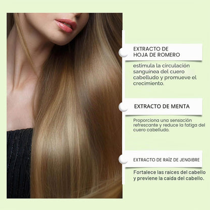 Champú de romero, jabón para el crecimiento del cabello.